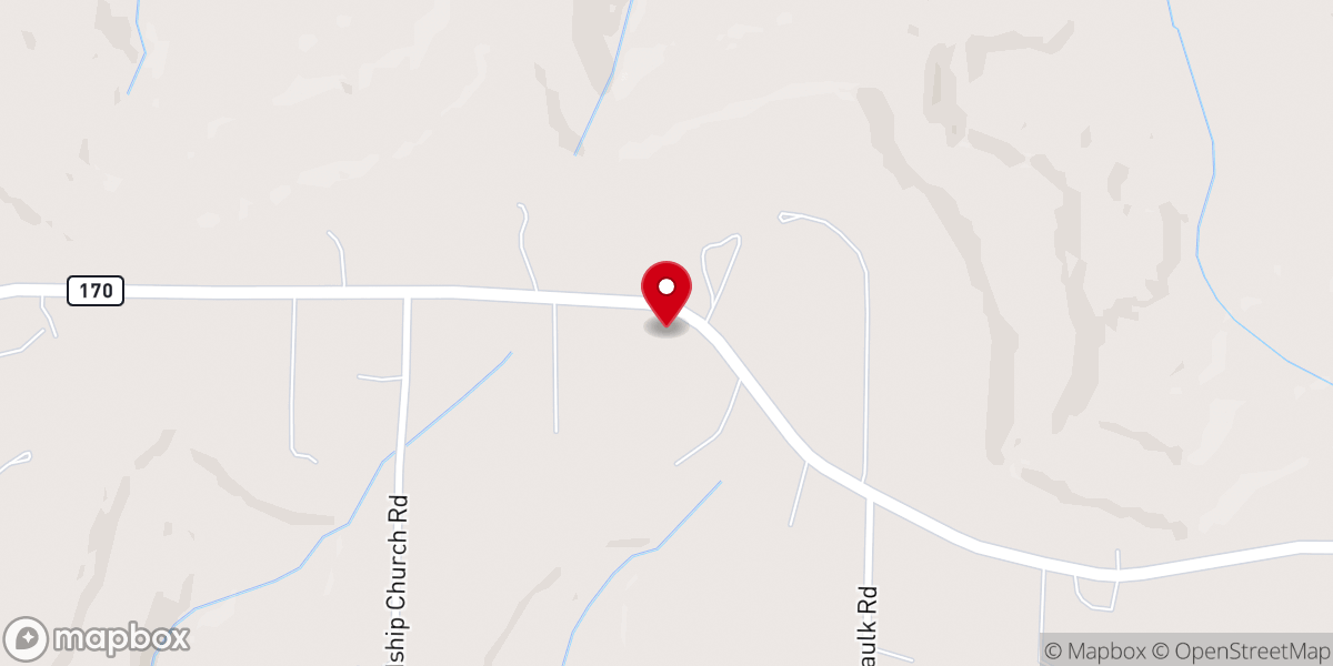 Map showing location of Friendship Church