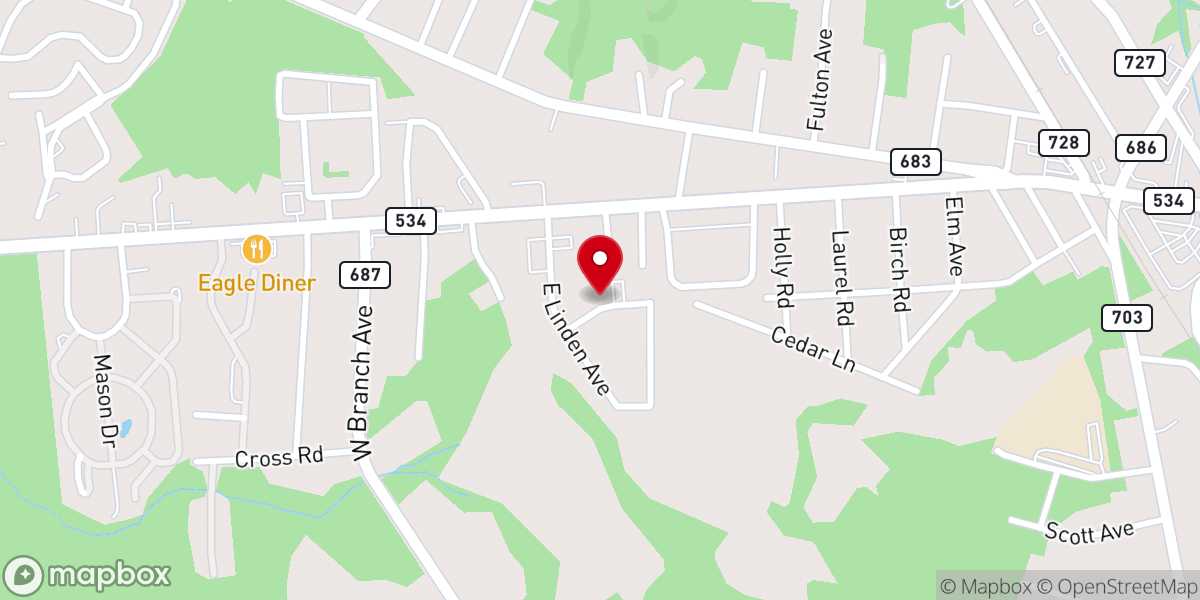 Map showing location of Mary Pate Ministries