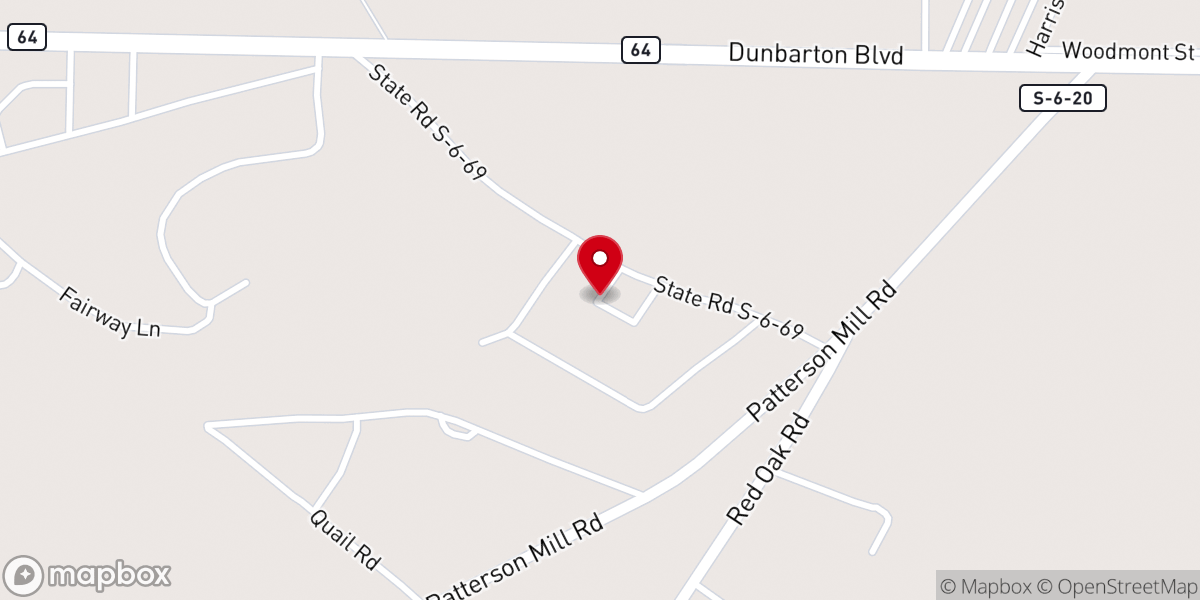 Map showing location of Sweetwater Grove Church