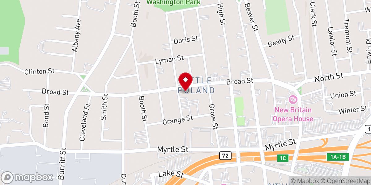 Map showing location of Sacred Heart Church of NB