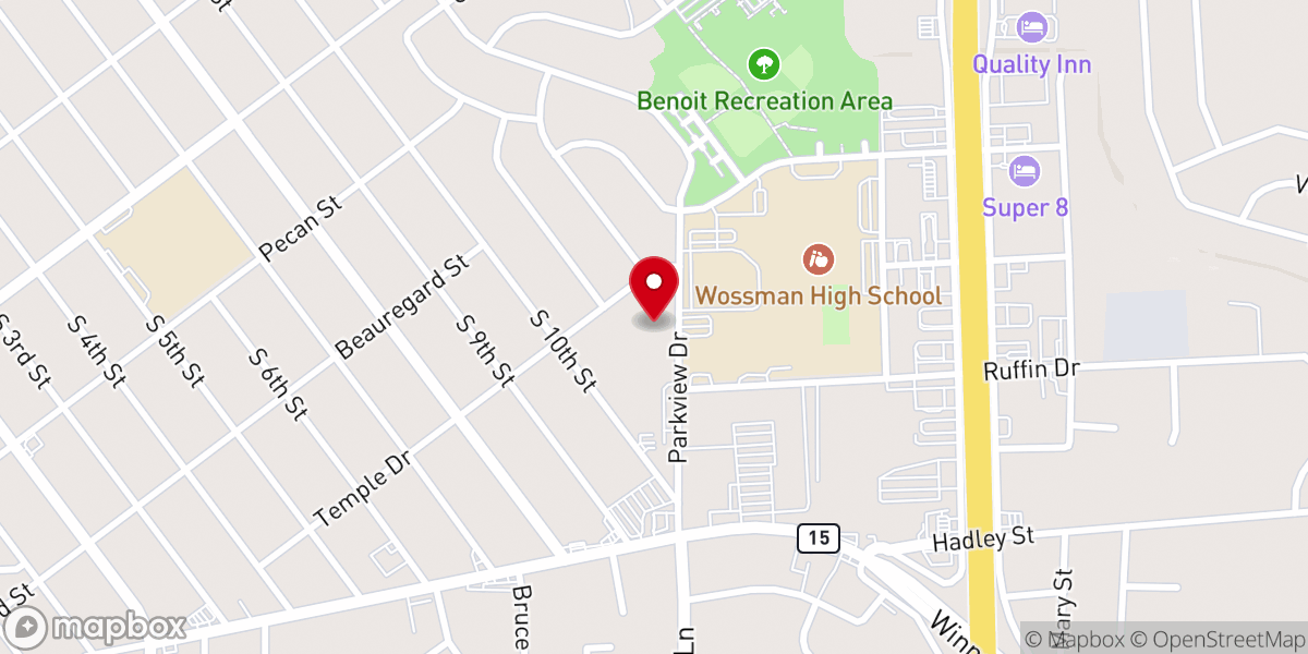 Map showing location of Parkview Drive Church-Christ