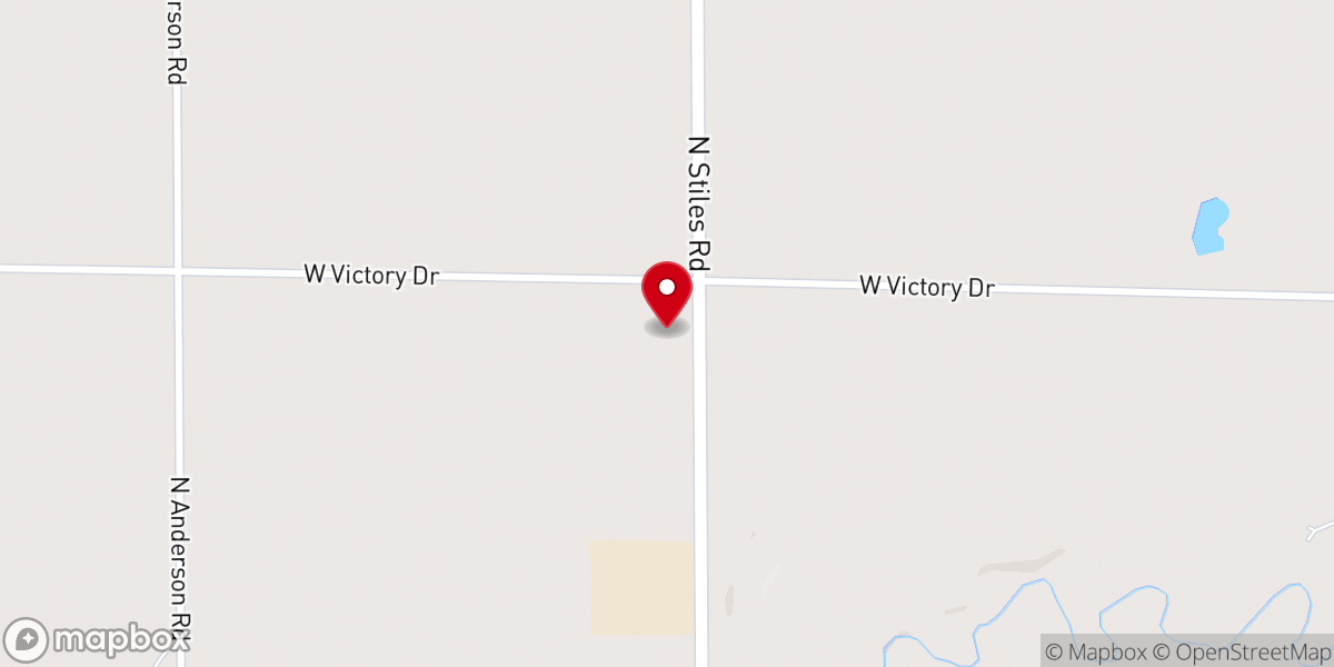 Map showing location of Victory Baptist Church
