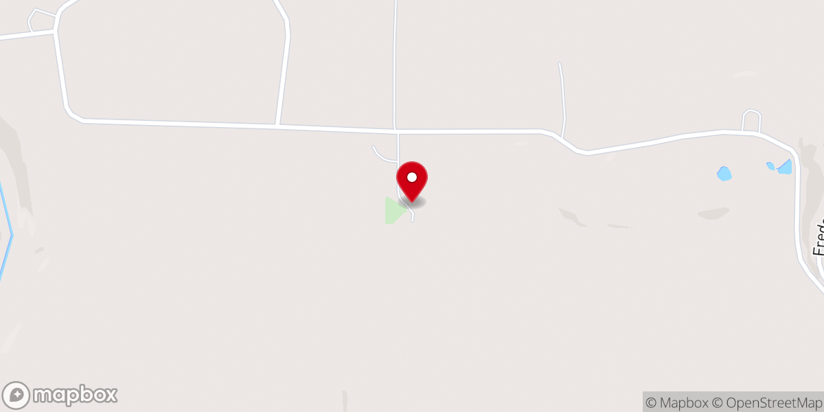 Map showing location of Blue River Church
