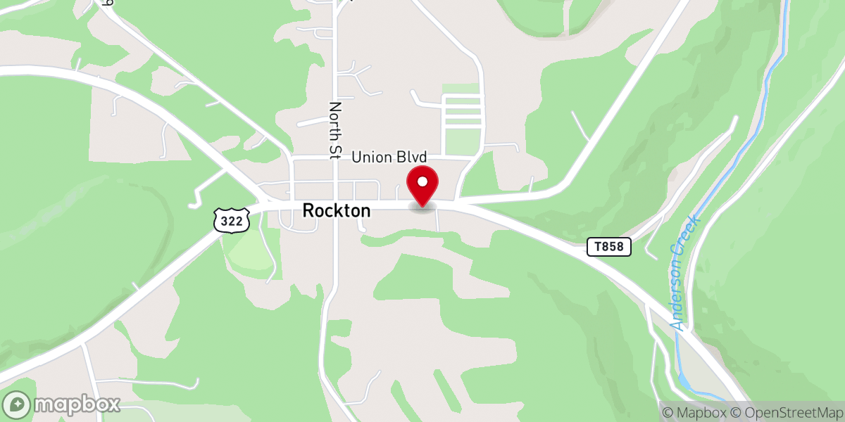 Map showing location of Rockton Church of the Bretheren