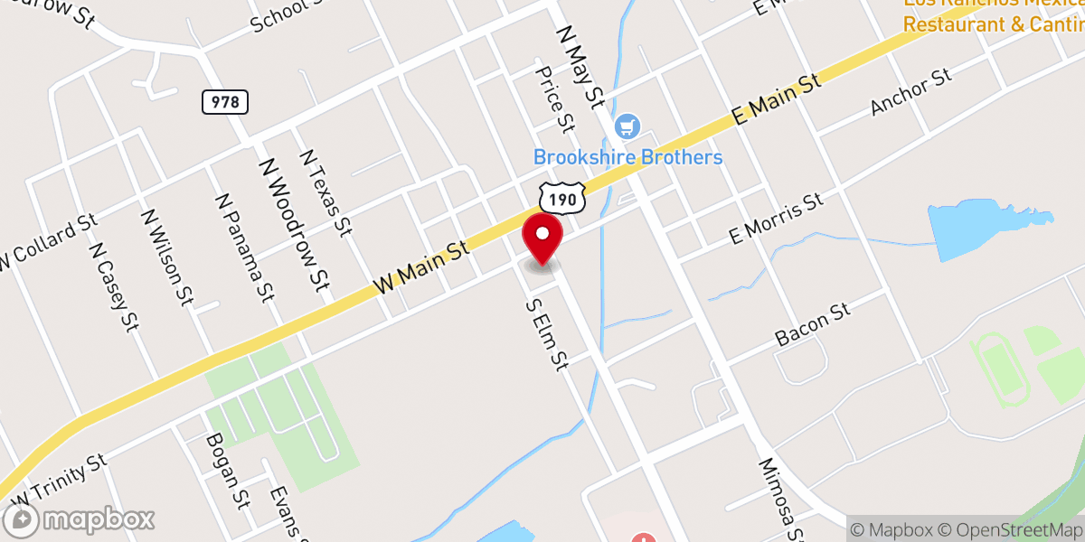 Map showing location of Texas Department of Public Safety