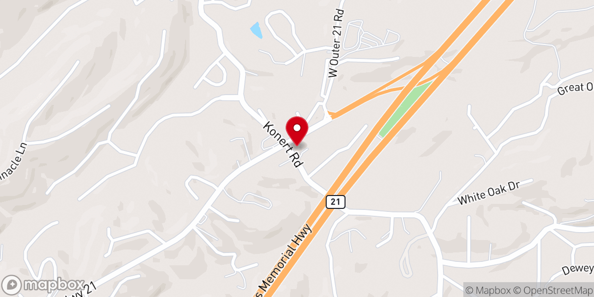 Map showing location of Vital Church (previous name Meramec Heights Church)