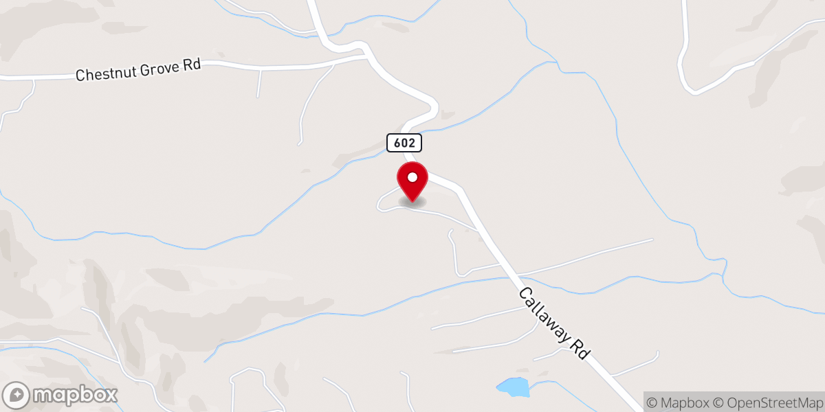 Map showing location of Callaway Church