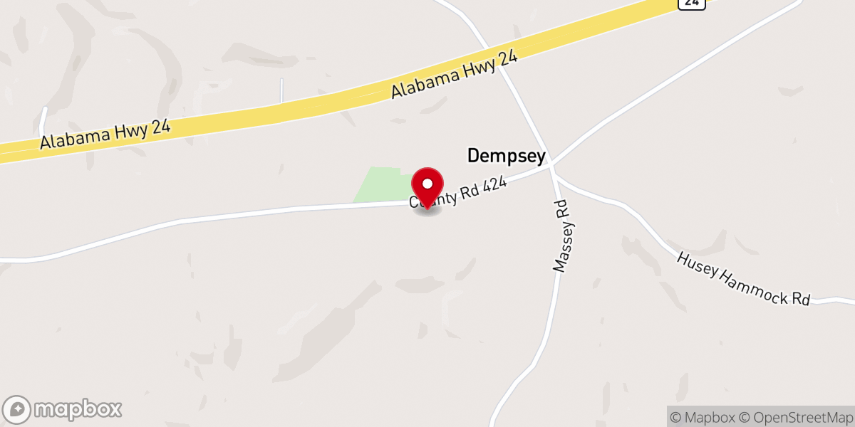 Map showing location of James Chapel Church