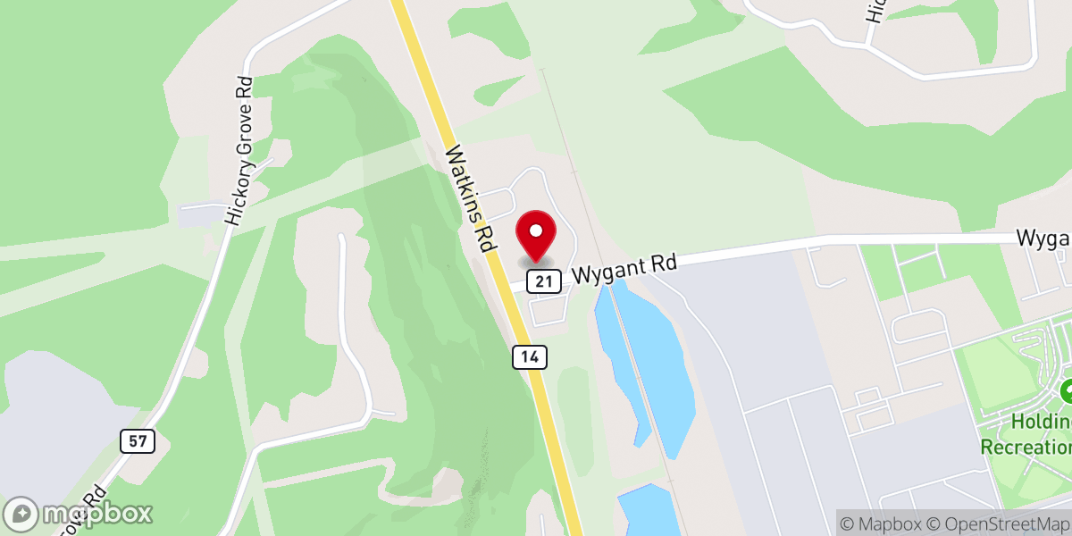 Map showing location of Bible Baptist Church