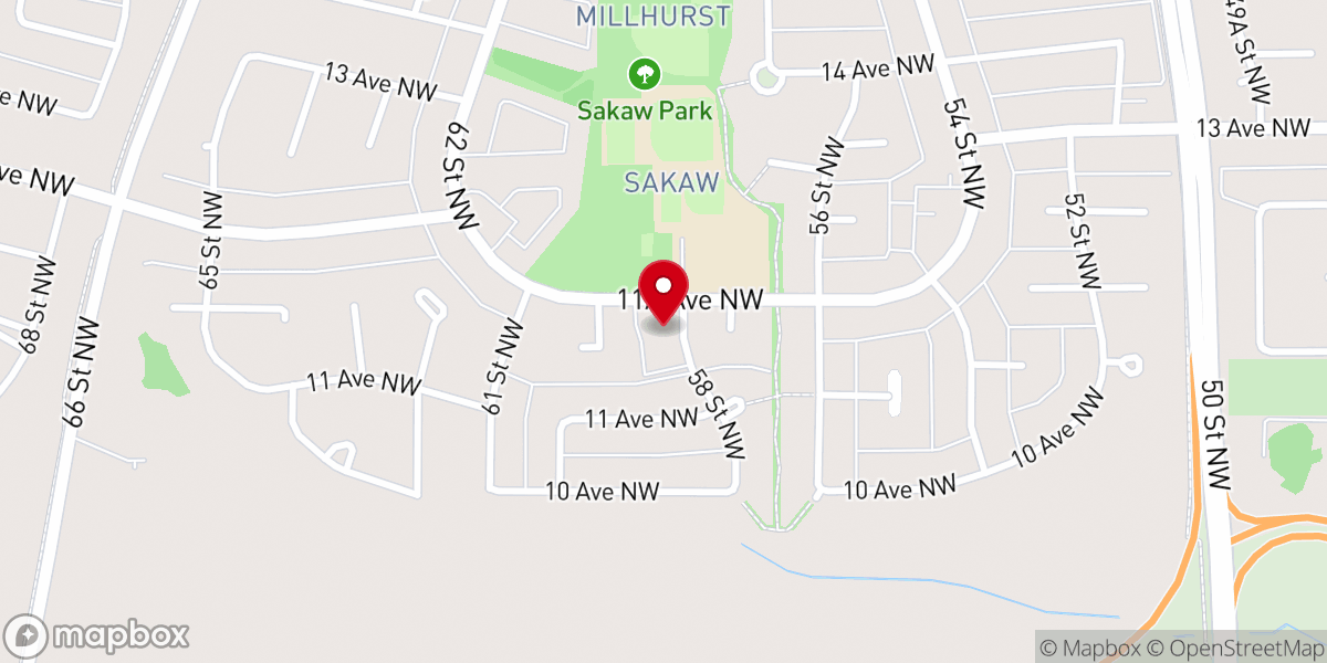 Map showing location of St. Mary & St. Mark Coptic Orthodox Church