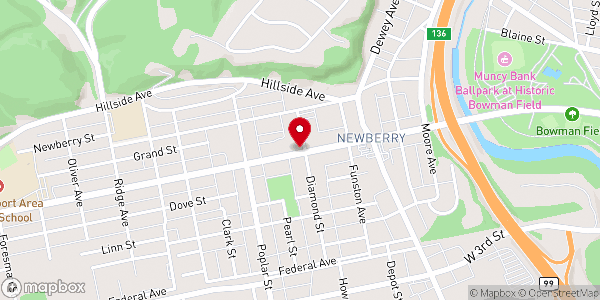 Map showing location of West End Christian Community Center