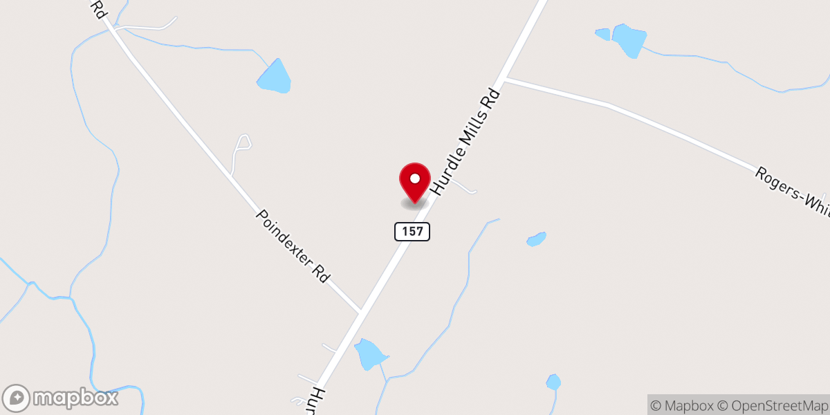 Map showing location of Bible Baptist Tabernacle