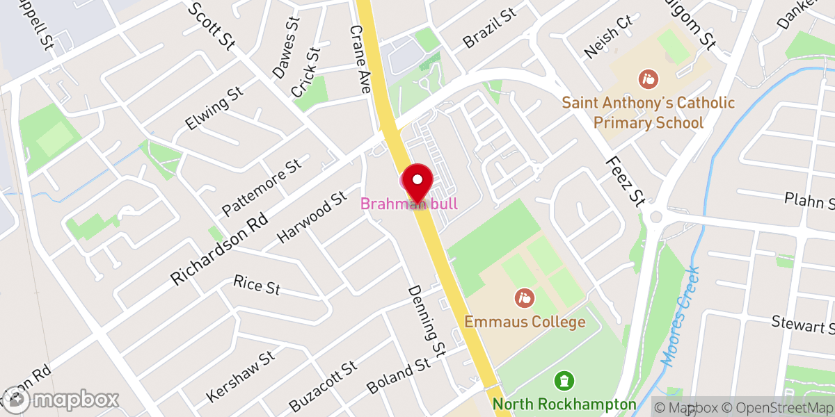 Map showing location of Rockhampton Seventh-Day Adventist Church’s