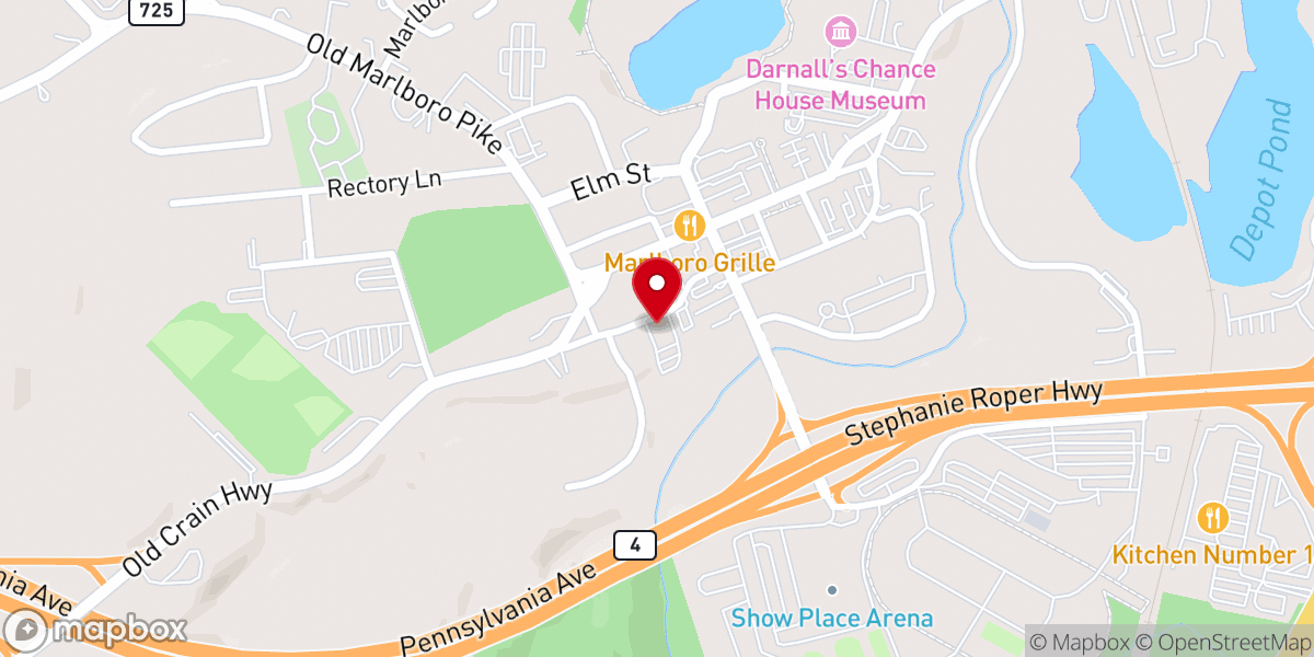 Map showing location of Trinity Episcopal Church