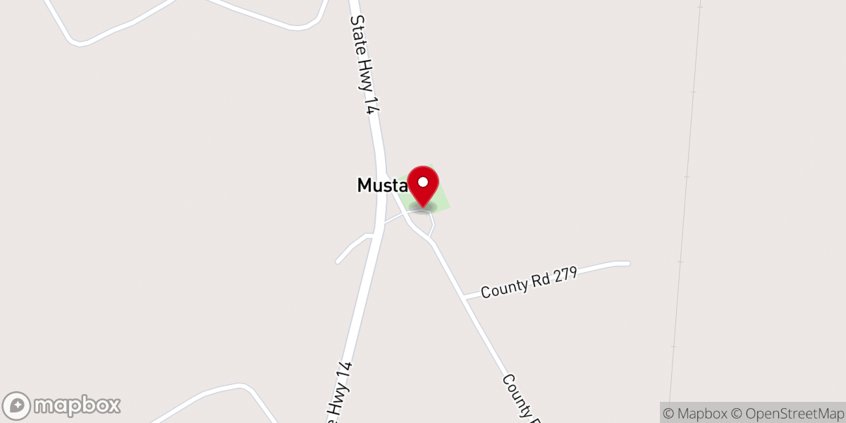 Map showing location of New Hope Church