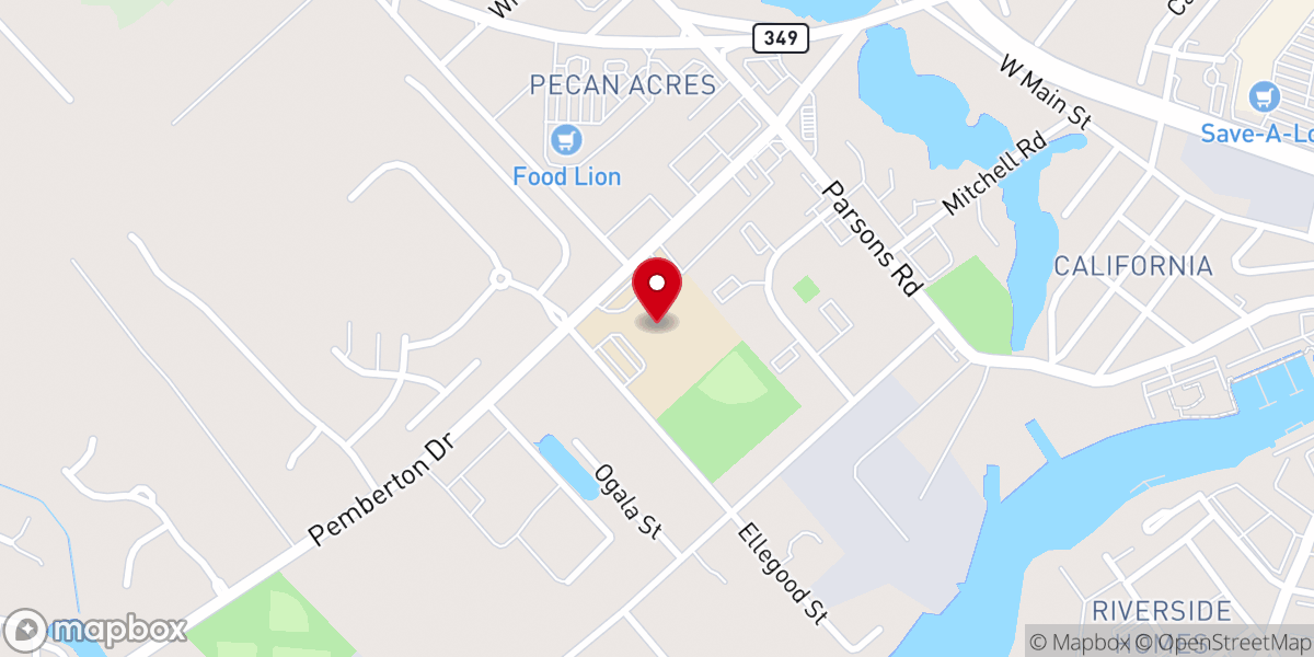 Map showing location of Lighthouse of Hope Worship Center