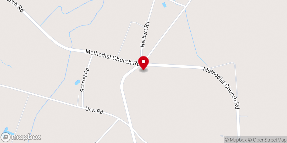 Map showing location of Little Zion Church