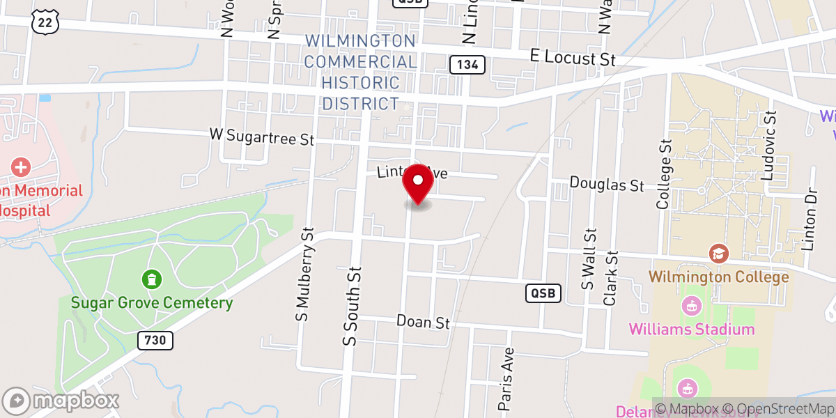 Map showing location of Door of Hope Church