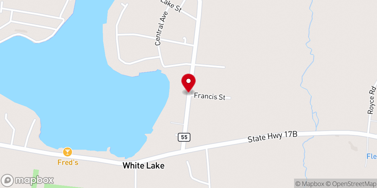 Map showing location of Faith Ministries of White Lake New York Inc