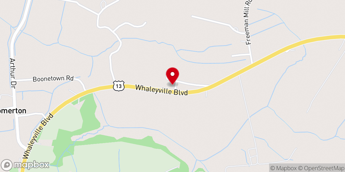 Map showing location of Palm Tree Baptist Church
