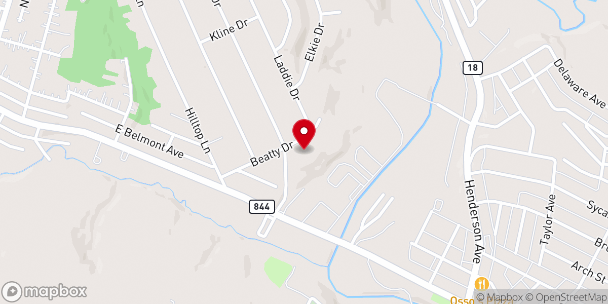 Map showing location of New Hope Church