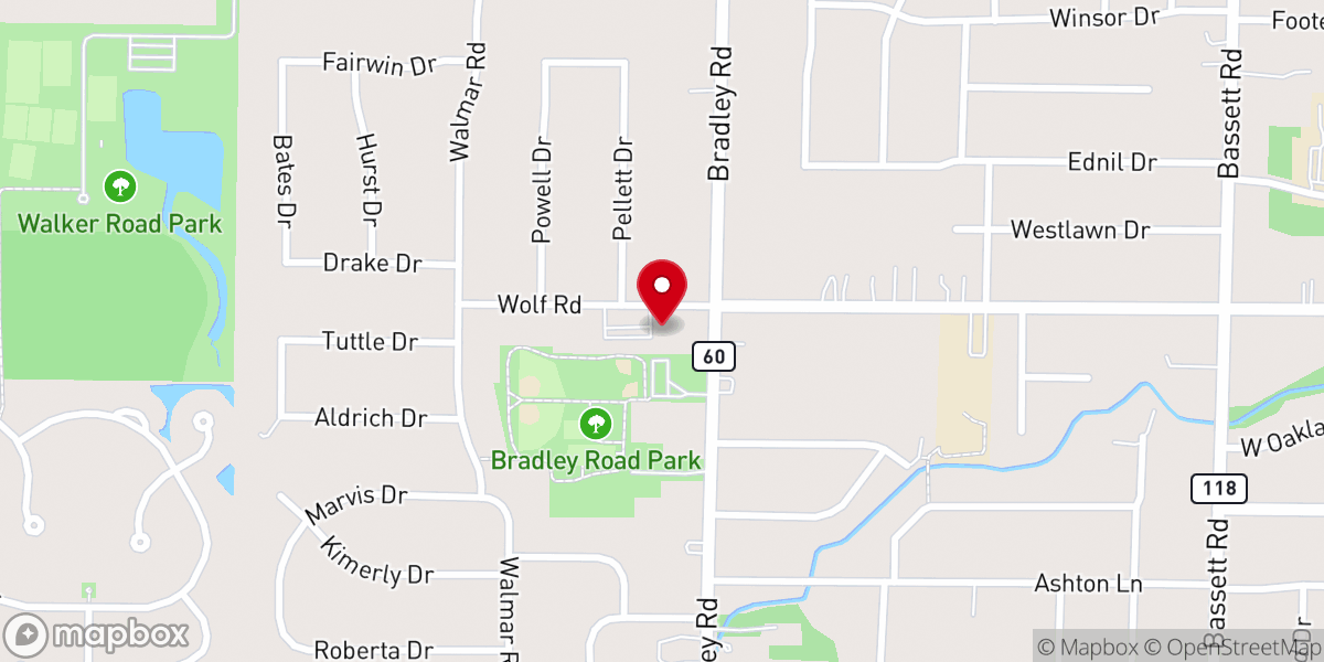 Map showing location of St Barnabas Episcopal Church