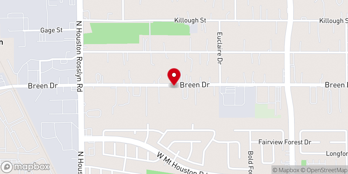 Map showing location of Open Arms Community Church-Houston