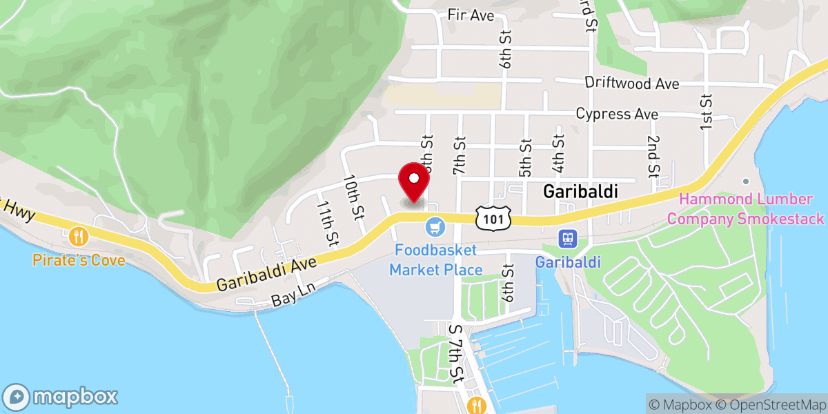 Map showing location of God's Lighthouse