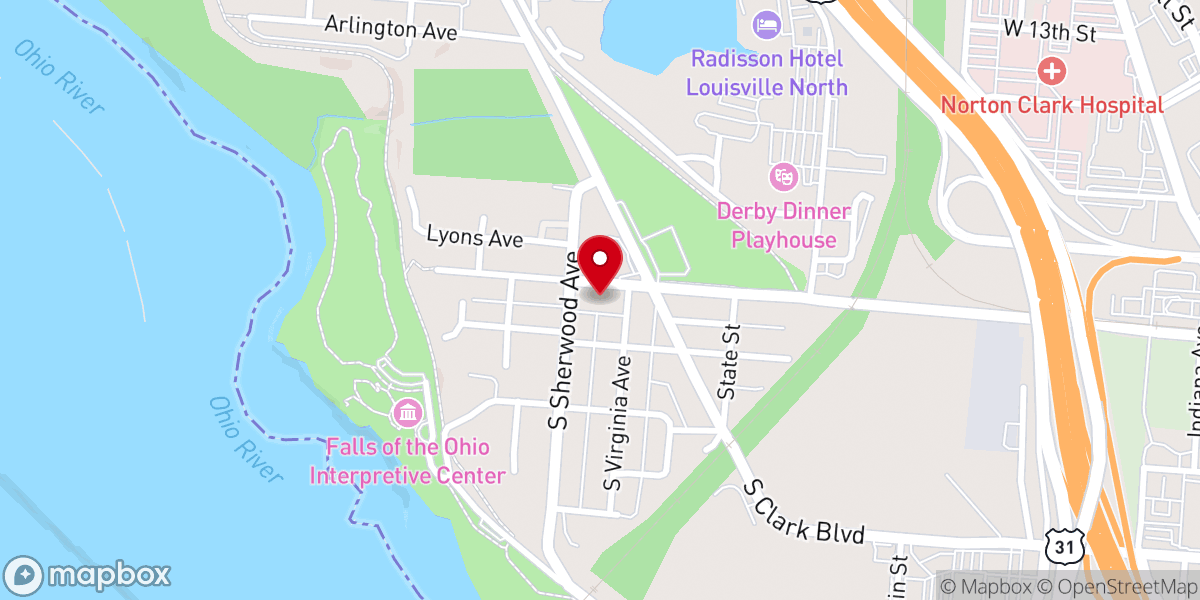 Map showing location of Ohio Falls United Methodist
