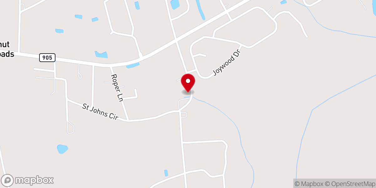 Map showing location of Mertle Hill Church