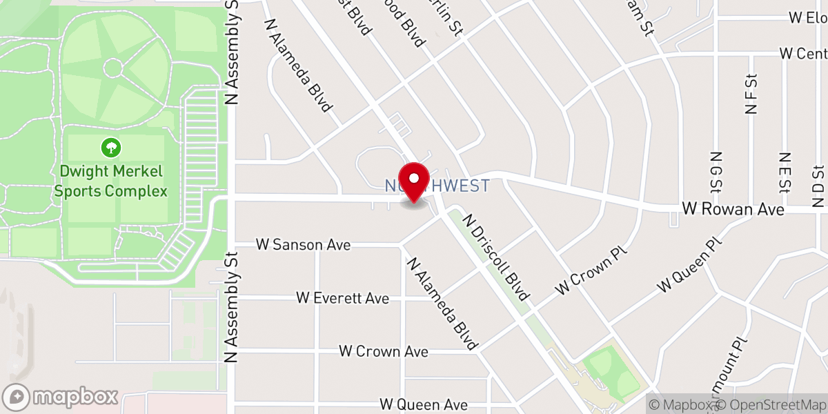 Map showing location of Morning Star Baptist Church