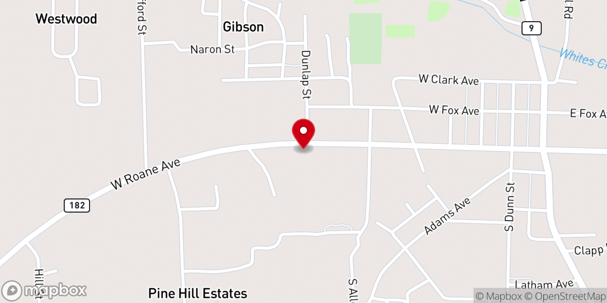 Map showing location of Church of Christ