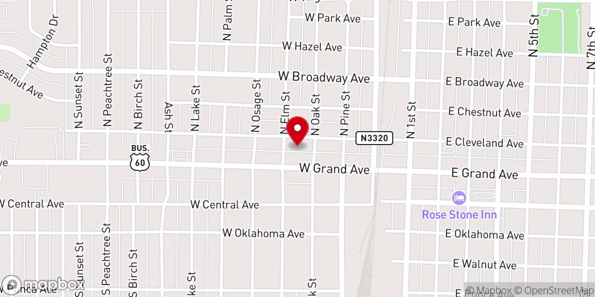 Map showing location of New Life Pentecostal Church
