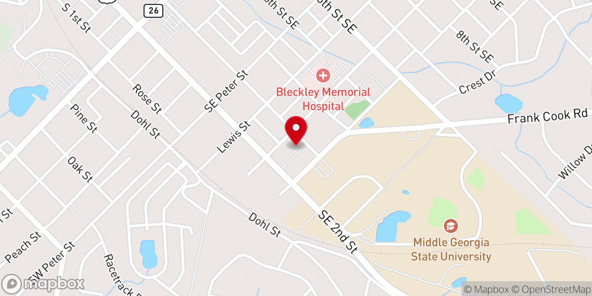Map showing location of Community House