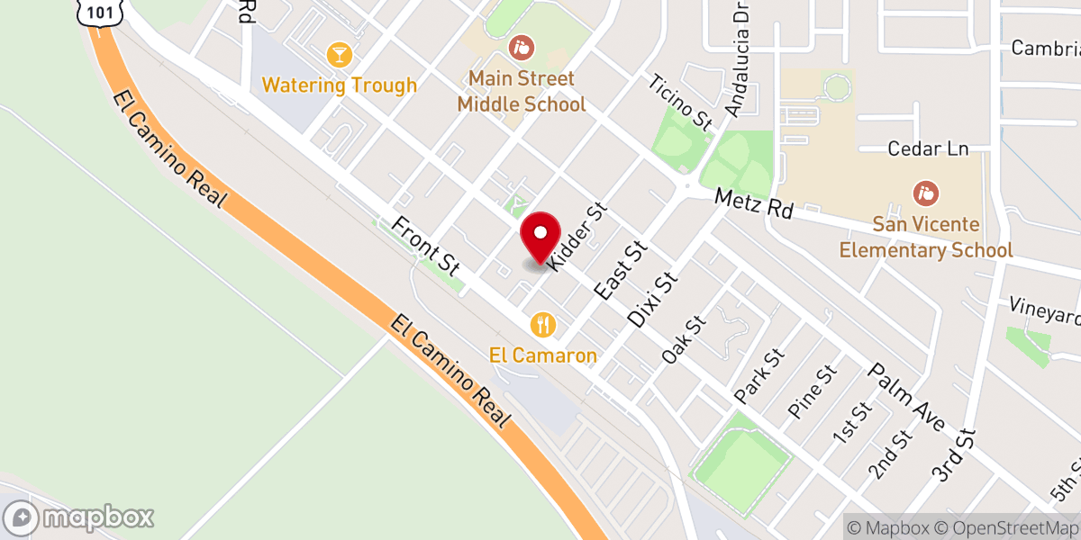 Map showing location of Iglesia Bethel