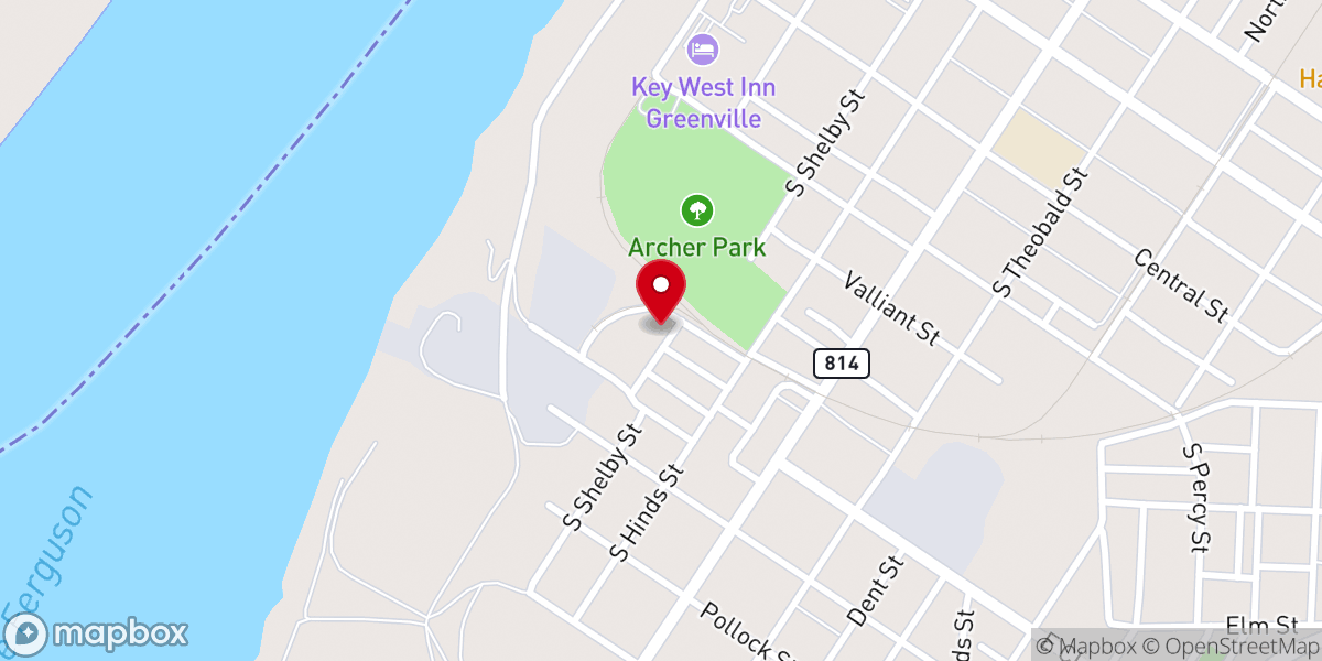 Map showing location of New White Stone Baptist Church