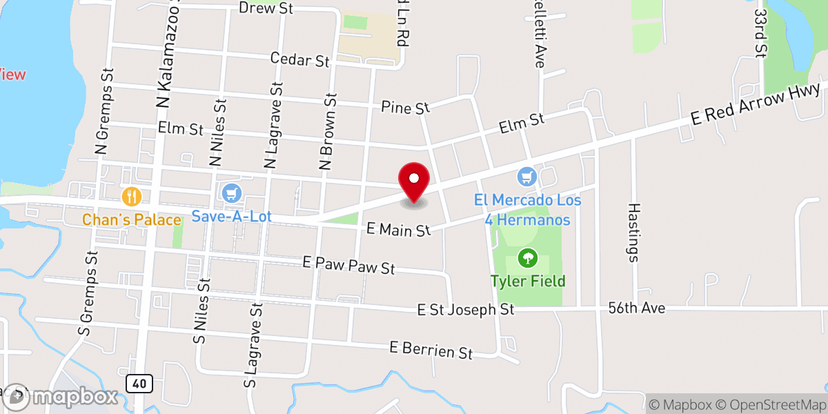 Map showing location of Freshwater Community Church