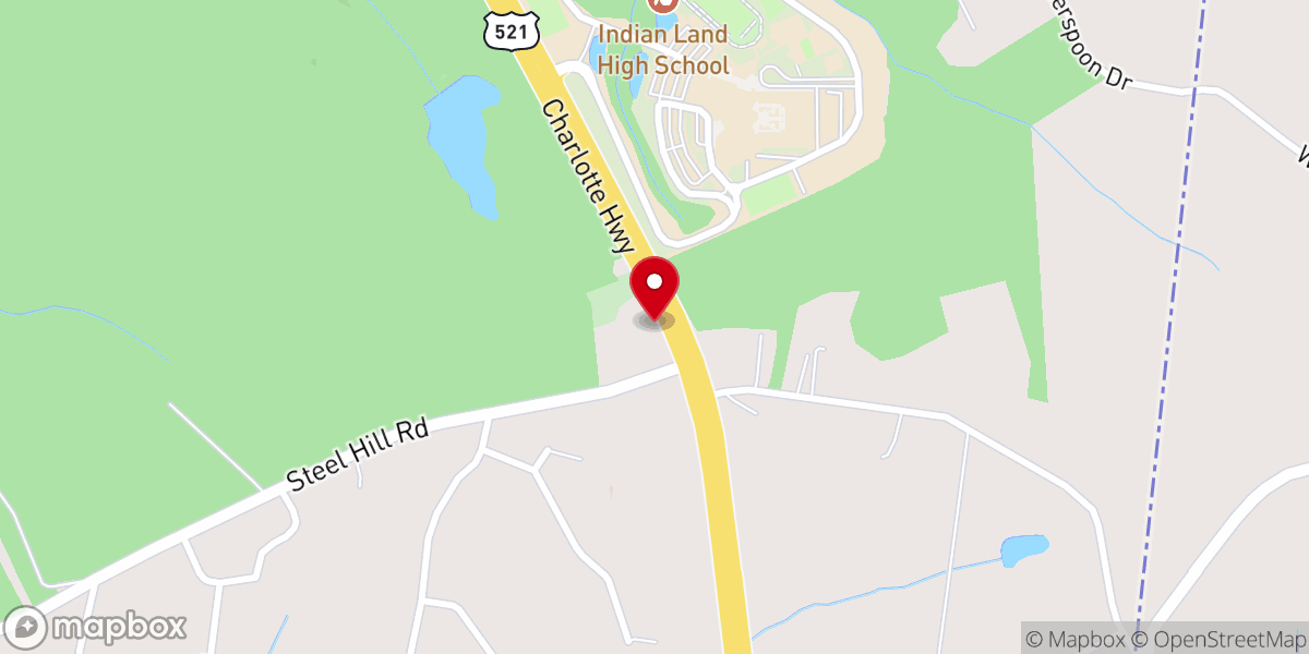 Map showing location of Steel Hill Church