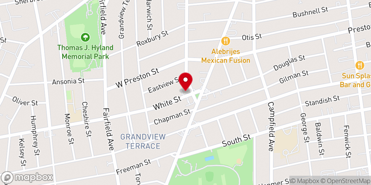 Map showing location of Saint George Armenian Church