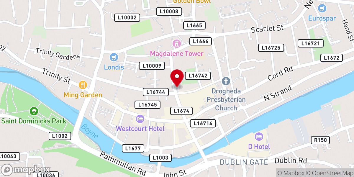 Map showing location of Public meeting space at Peter's Hill