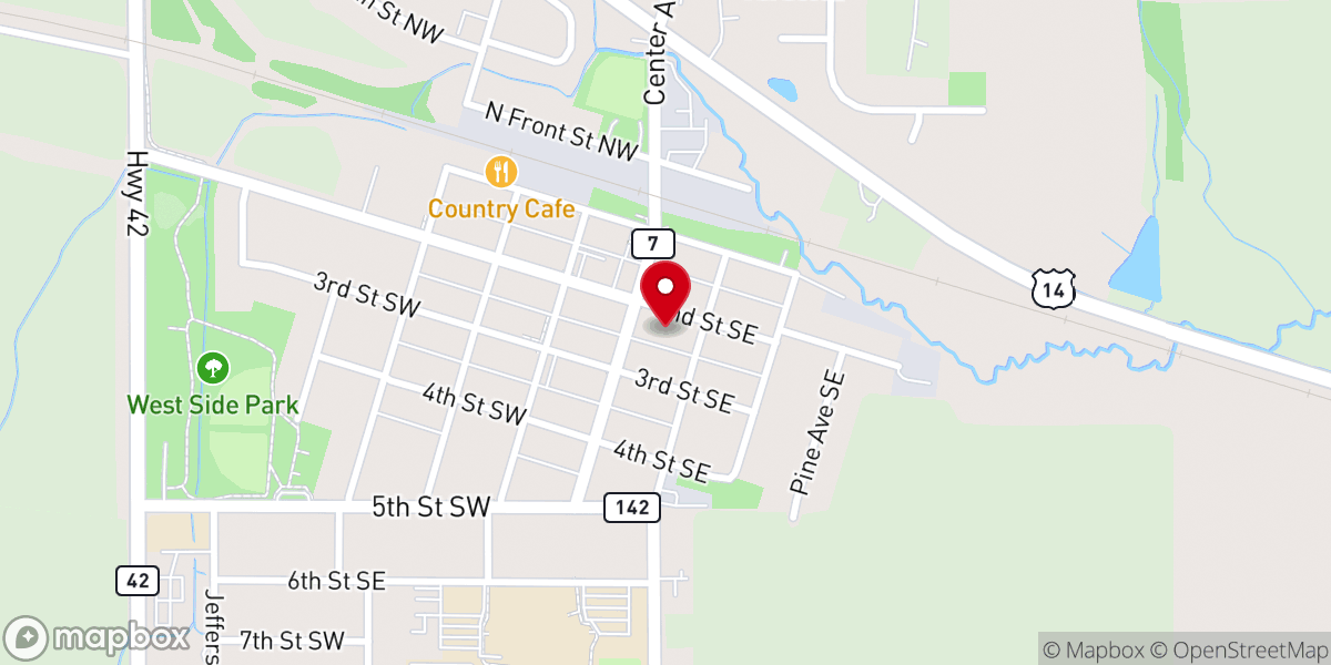 Map showing location of Holy Redeemer Catholic Church