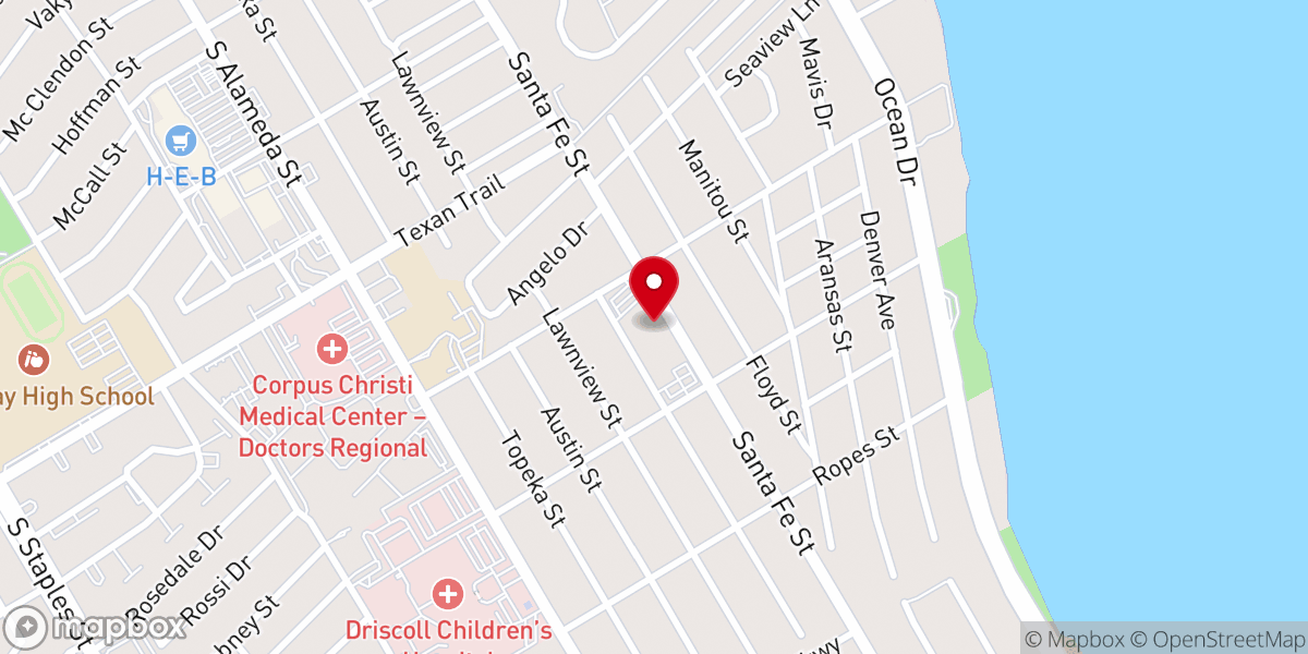 Map showing location of First Christian Church