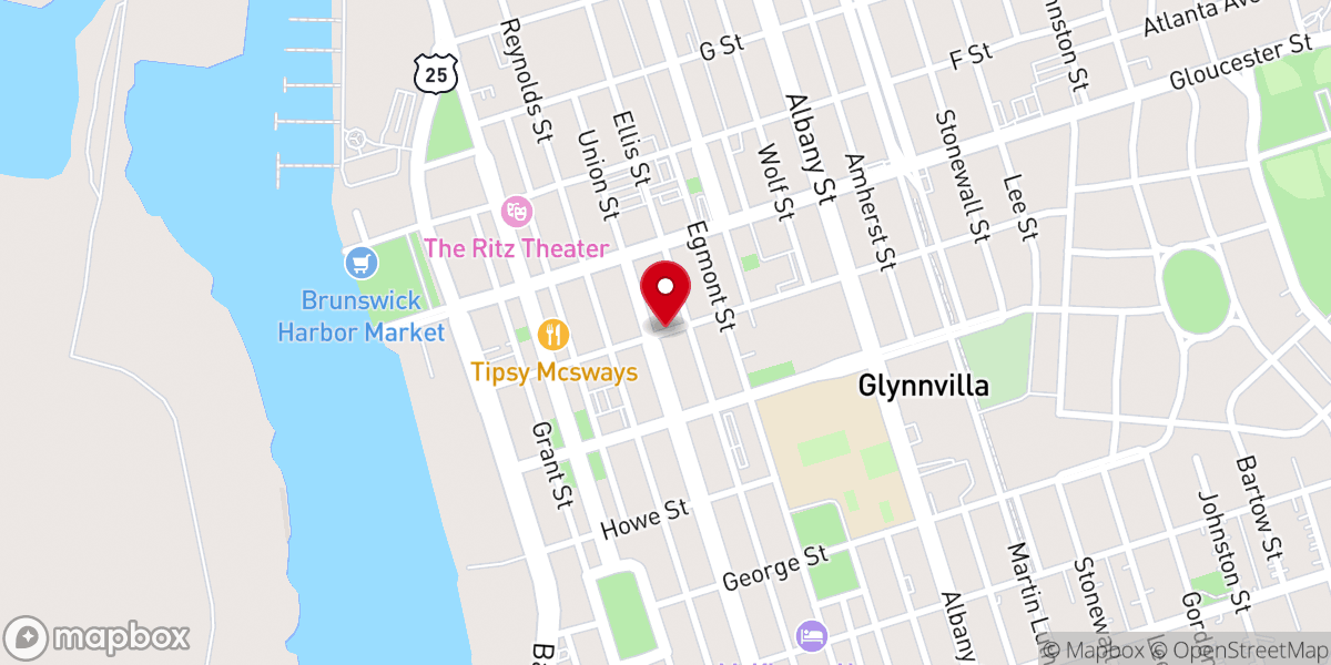 Map showing location of Temple Beth Tefilloh