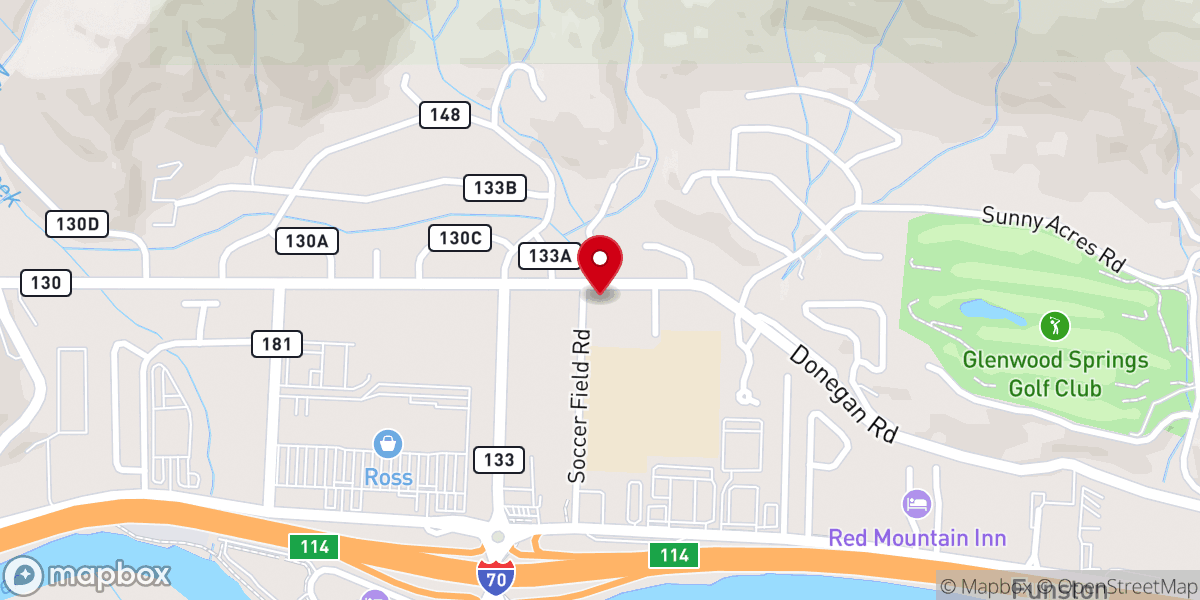 Map showing location of Glenwood Church of Christ