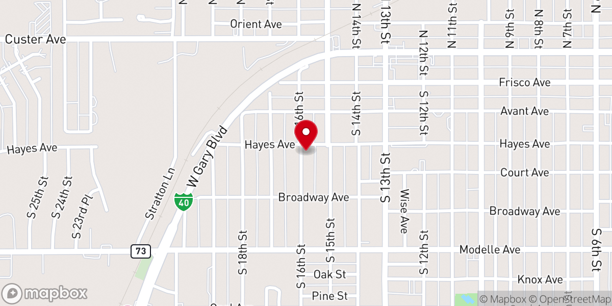 Map showing location of Iglesia Nazarene