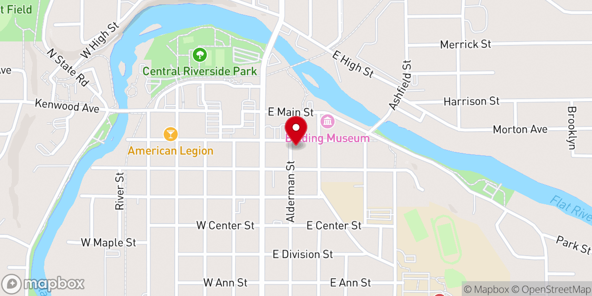 Map showing location of Belding Ministerial Association