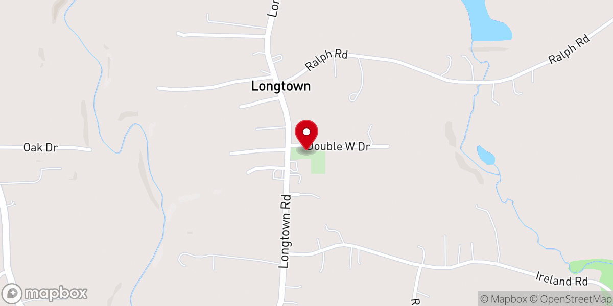 Map showing location of Longtown United Methodist Church