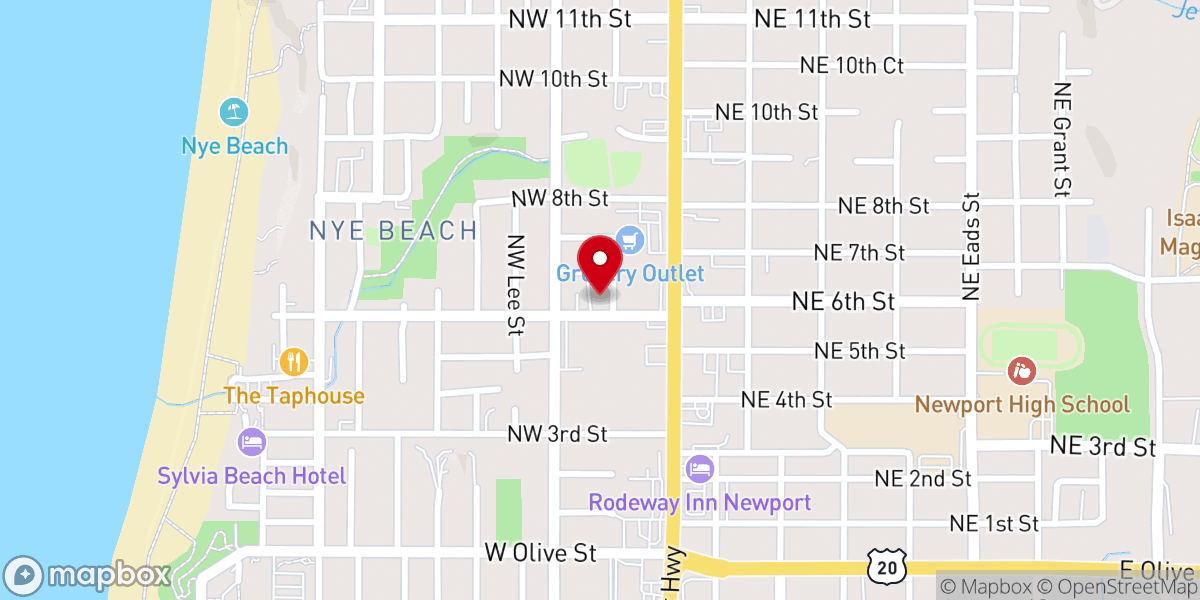Map showing location of First Baptist Church