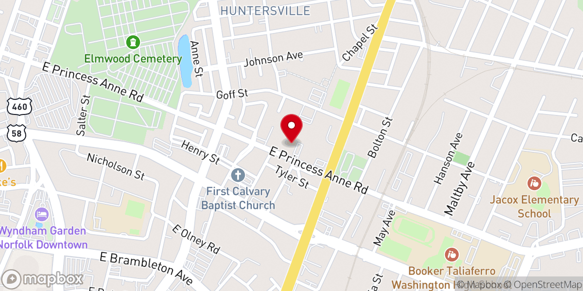 Map showing location of First Church of Christ