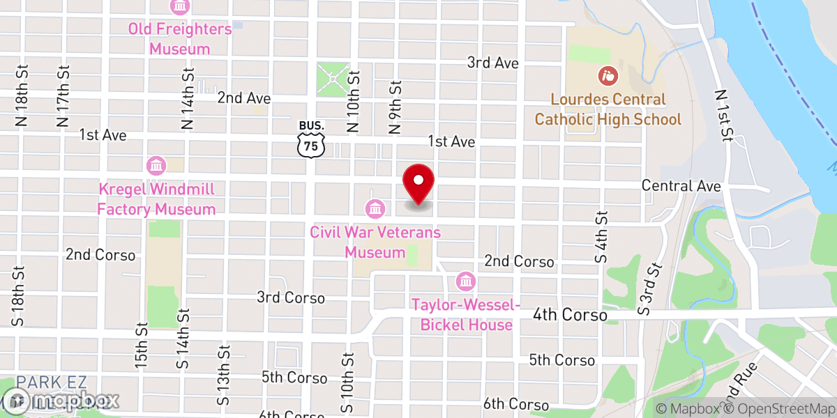 Map showing location of Arbor Christian Fellowship